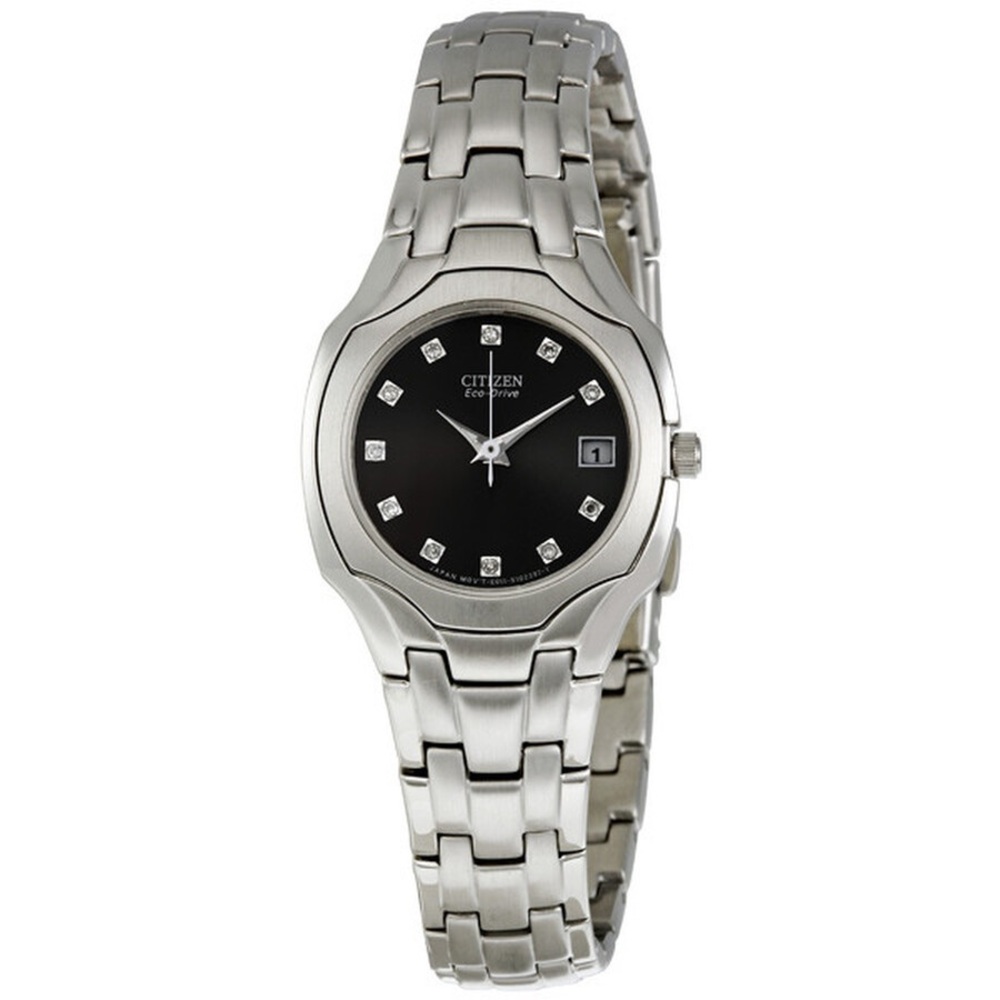 Citizen Women’s Eco-Drive Silver Watch with Black Dial